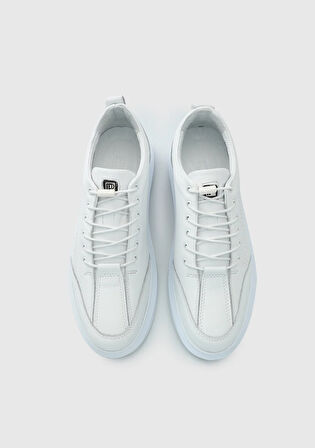 Beyaz Deri Erkek Ayakkabı