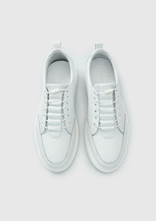 Beyaz Deri Erkek Ayakkabı