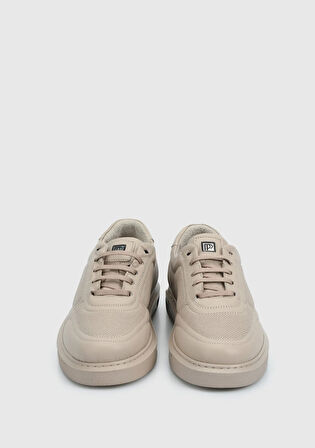 Vizon Deri Kadın Sneaker