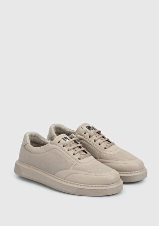 Vizon Deri Kadın Sneaker