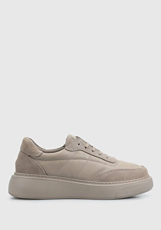 Vizon Deri Kadın Sneaker