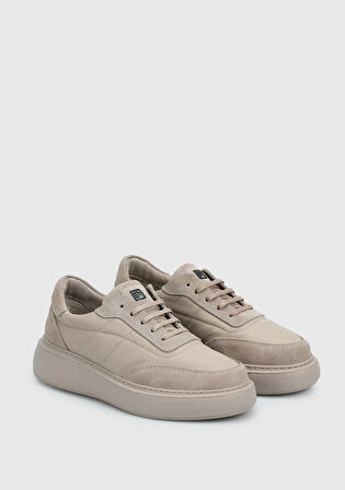 Vizon Deri Kadın Sneaker