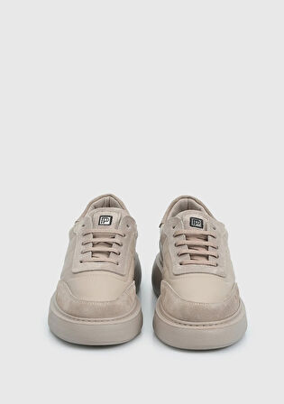 Vizon Deri Kadın Sneaker
