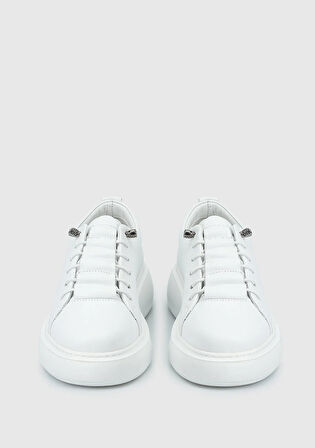 Beyaz Deri Kadın Sneaker