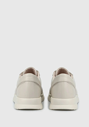 Bej Deri Kadın Ayakkabı