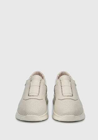 Bej Deri Kadın Ayakkabı