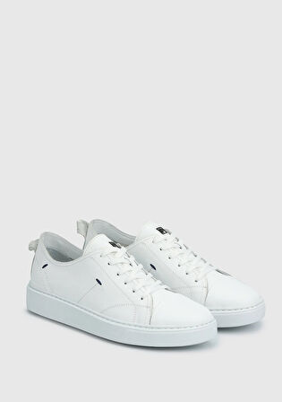 Beyaz Deri Erkek Ayakkabı