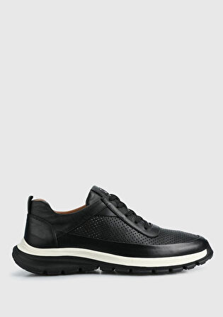 Siyah Deri Erkek Sneaker