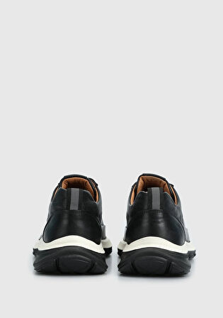 Siyah Deri Erkek Sneaker