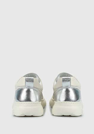 Ekru Deri Kadın Ayakkabı