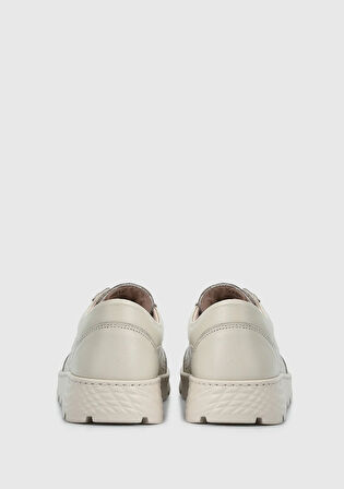 Bej Deri Kadın Ayakkabı