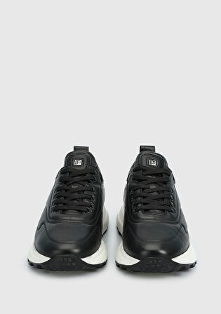 Siyah Deri Erkek Sneaker