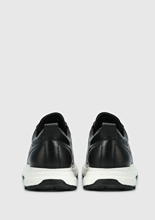 Siyah Deri Erkek Sneaker