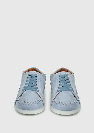 Mavi Deri Kadın Ayakkabı