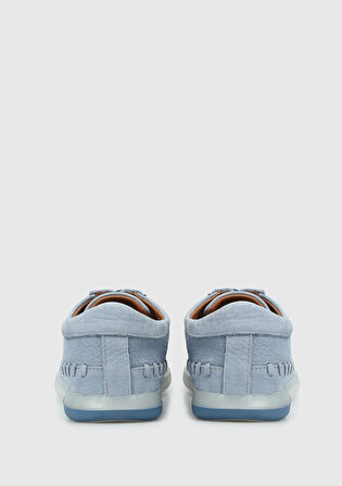 Mavi Deri Kadın Ayakkabı