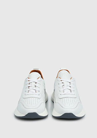 Beyaz Deri Erkek Ayakkabı