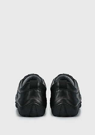 Siyah Deri Kadın Ayakkabı