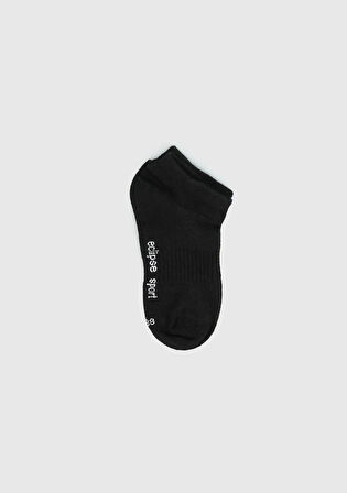 Siyah  Eclipse Sport ES003 Siyah Patik Tekli Çorap