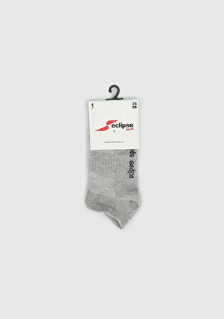 Gri  Eclipse Sport ES003 Gri Patik Tekli Çorap