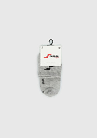 Gri  Eclipse Sport ES004 GRİ Quarter Tekli Çorap