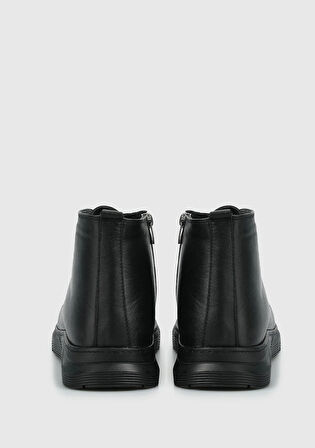 Siyah Deri Erkek Bot