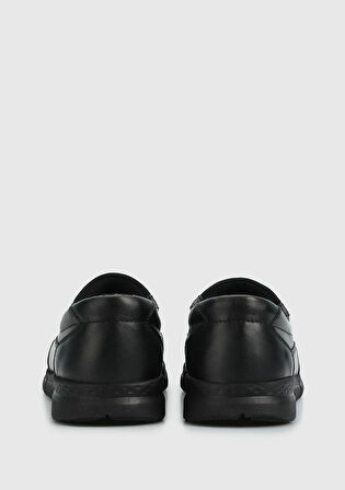 Siyah Deri Kadın Ayakkabı