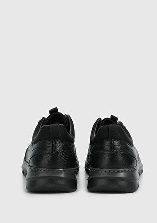 Siyah Deri Erkek Sneaker