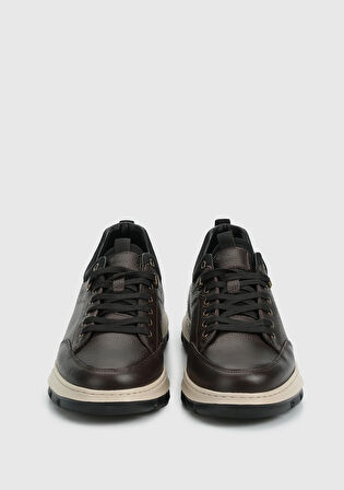 Kahve Deri Erkek Sneaker