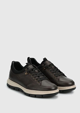 Kahve Deri Erkek Sneaker