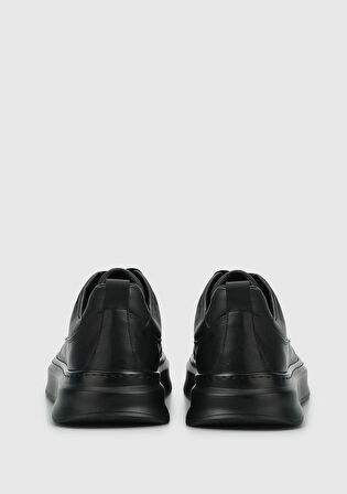 Siyah Deri Erkek Sneaker