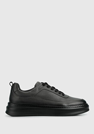 Gri Deri Erkek Sneaker