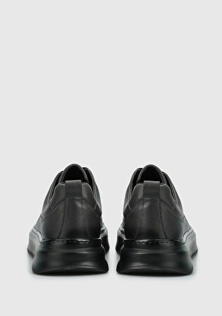 Gri Deri Erkek Sneaker