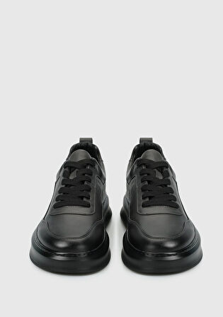 Gri Deri Erkek Sneaker