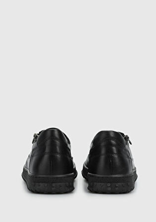 Siyah Deri Kadın Ayakkabı