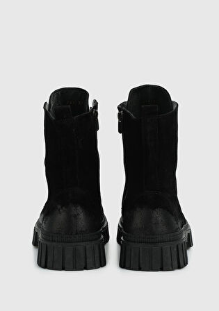 Siyah Deri Erkek Bot