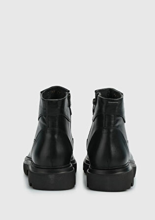 Siyah Deri Erkek Bot
