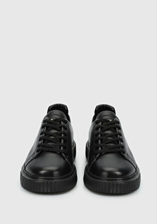 Siyah Deri Erkek Sneaker