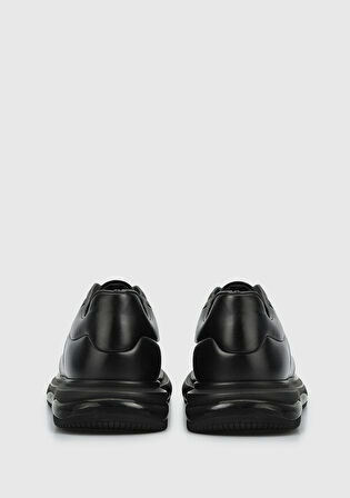 Siyah Deri Erkek Sneaker