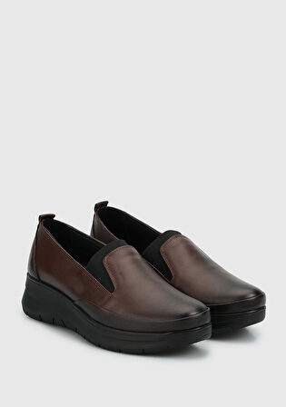 Kahve Deri Kadın Ayakkabı