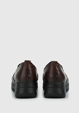 Kahve Deri Kadın Ayakkabı