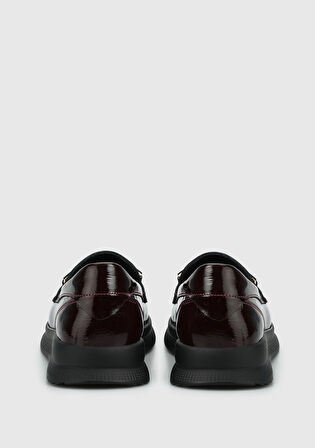 Bordo Deri Kadın Ayakkabı