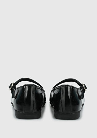 Siyah Deri Kadın Ayakkabı