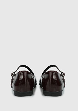 Bordo Deri Kadın Ayakkabı