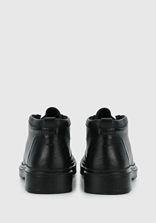 Siyah Deri Erkek Bot