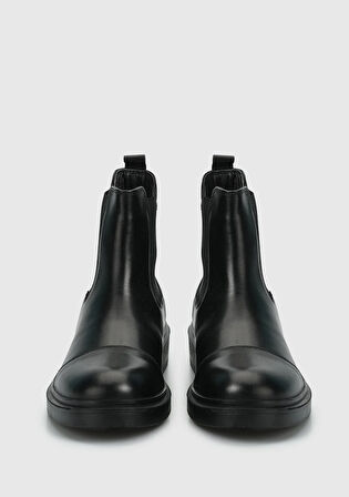 Siyah Deri Erkek Bot