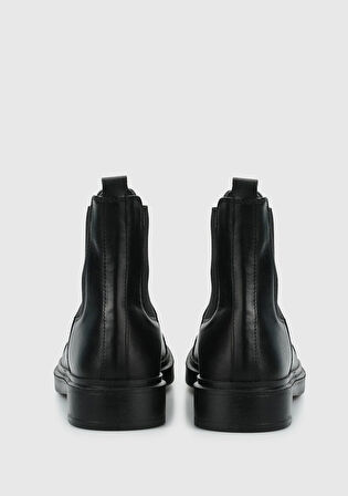 Siyah Deri Erkek Bot