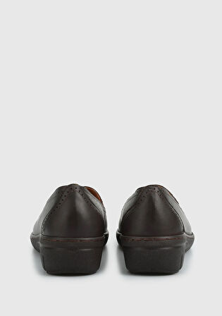 Kahve Deri Kadın Ayakkabı