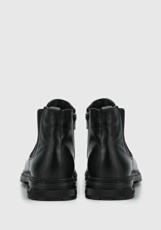 Siyah Deri Erkek Bot