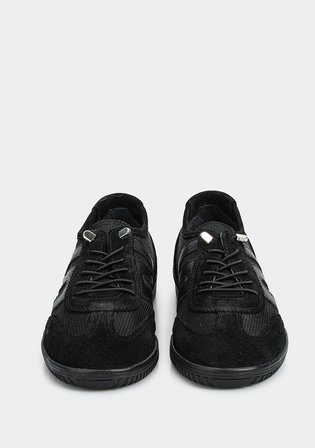 Siyah Deri Kadın Sneaker