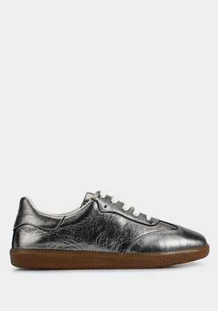 Antrasit Deri Kadın Sneaker